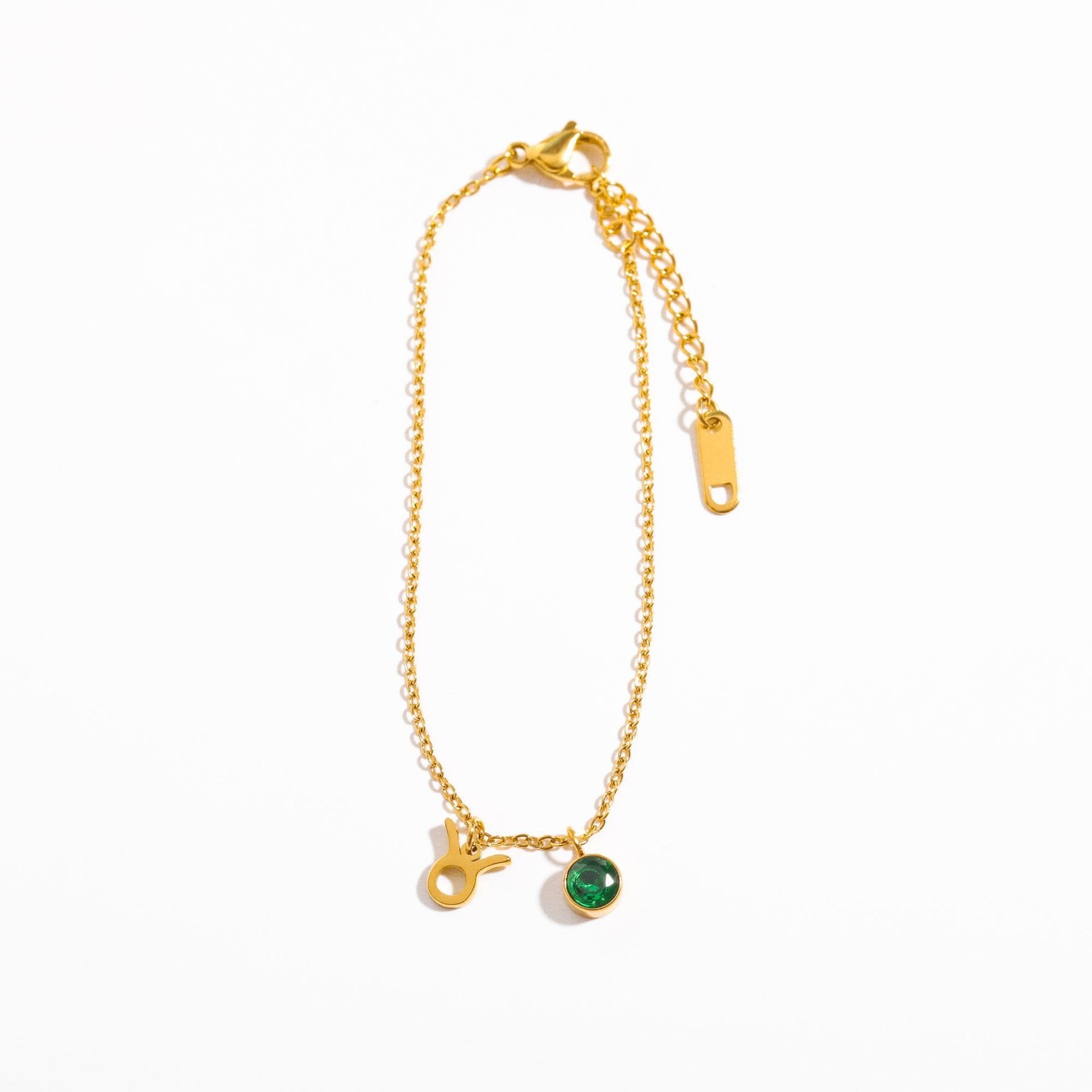 Stainless Steel Women's Birthstone Constellation Bracelet
